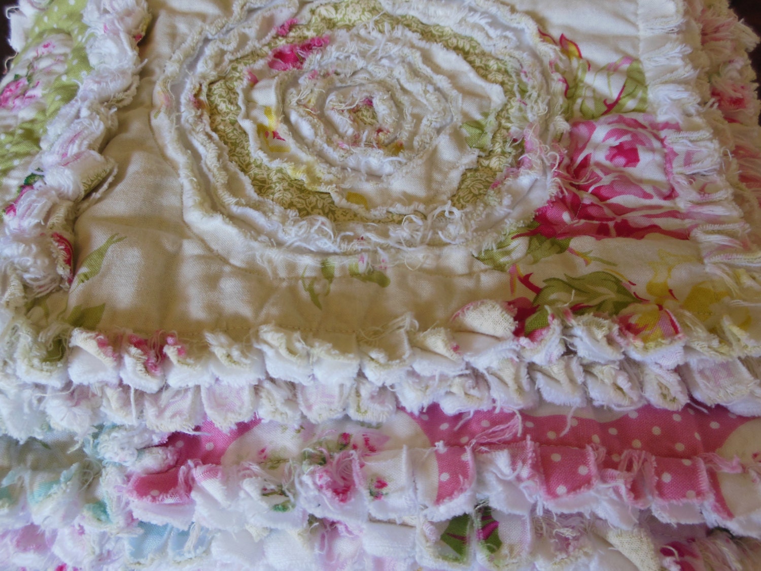 Shabby Rag Rosey Quilt Pattern. Beautiful Roses With a Unique Etsy
