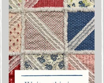 Serendipity Rag Quilt Pattern | Beginner Rag Quilt PDF | Fluffy White Seams | Blooming Rag Quilt | Improved Technique | Instant Download