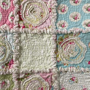 Shabby Rag Rosey Quilt Pattern PDF – Easy Rag Quilt Tutorial, Beginner Friendly, Blooming Technique,  Instant Download - New & Updated
