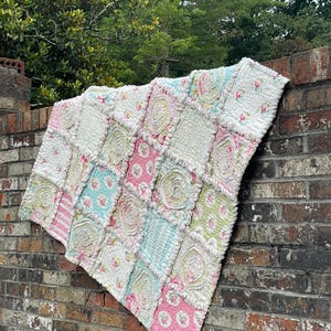 Shabby Rag Rosey Quilt Pattern PDF – Easy Rag Quilt Tutorial, Beginner Friendly, Blooming Technique,  Instant Download - New & Updated