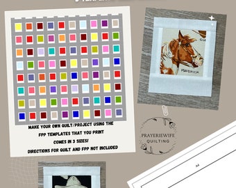 Polaroid Camera Roll Quilt - FPP Template - PDF Download - 3 sizes!