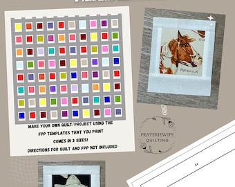 Polaroid Camera Roll Quilt - FPP Template - PDF Download - 3 sizes!