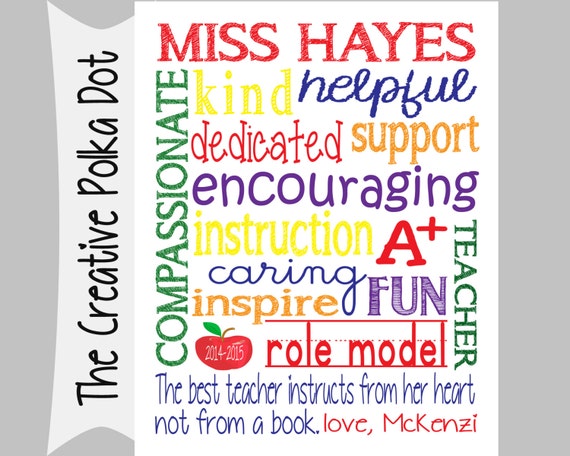 Personalized Teacher Printable Teacher gift Teacher | Etsy