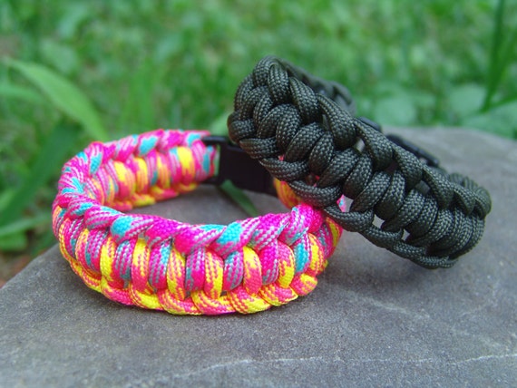 Half Hitch Paracord Bracelets * Woven & Braided Bracelets * 550 Paracord * Rope Jewelry