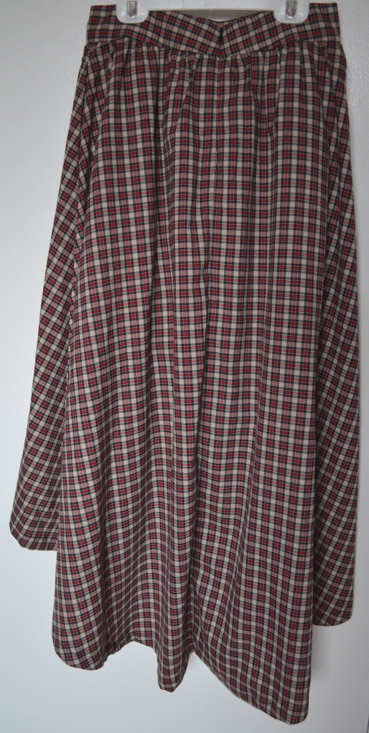 Vintage High Waisted Red Plaid High-low Skirt Size Medium - Etsy Canada