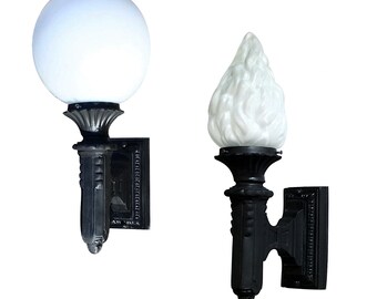 Antique Glass paste flame torch shade sconces chandelier replacement 3 1//4/" fit