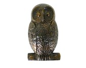 Owl Aged Bronze Door Knocker Hoot - Solid Brass Construction