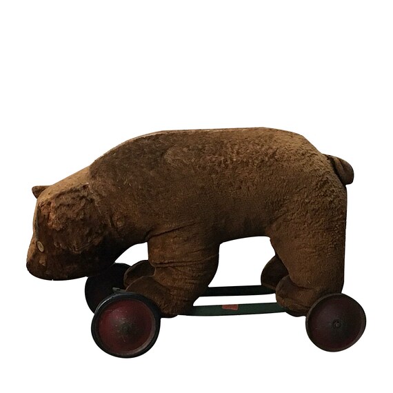 Antique steiff bear sales on wheels