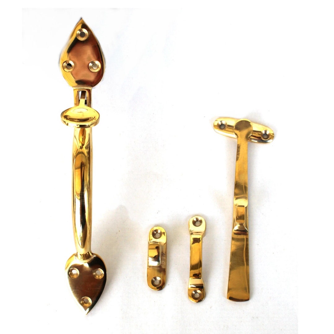 Colonial Style Gate Thumb Latch Set in Solid Brass Etsy
