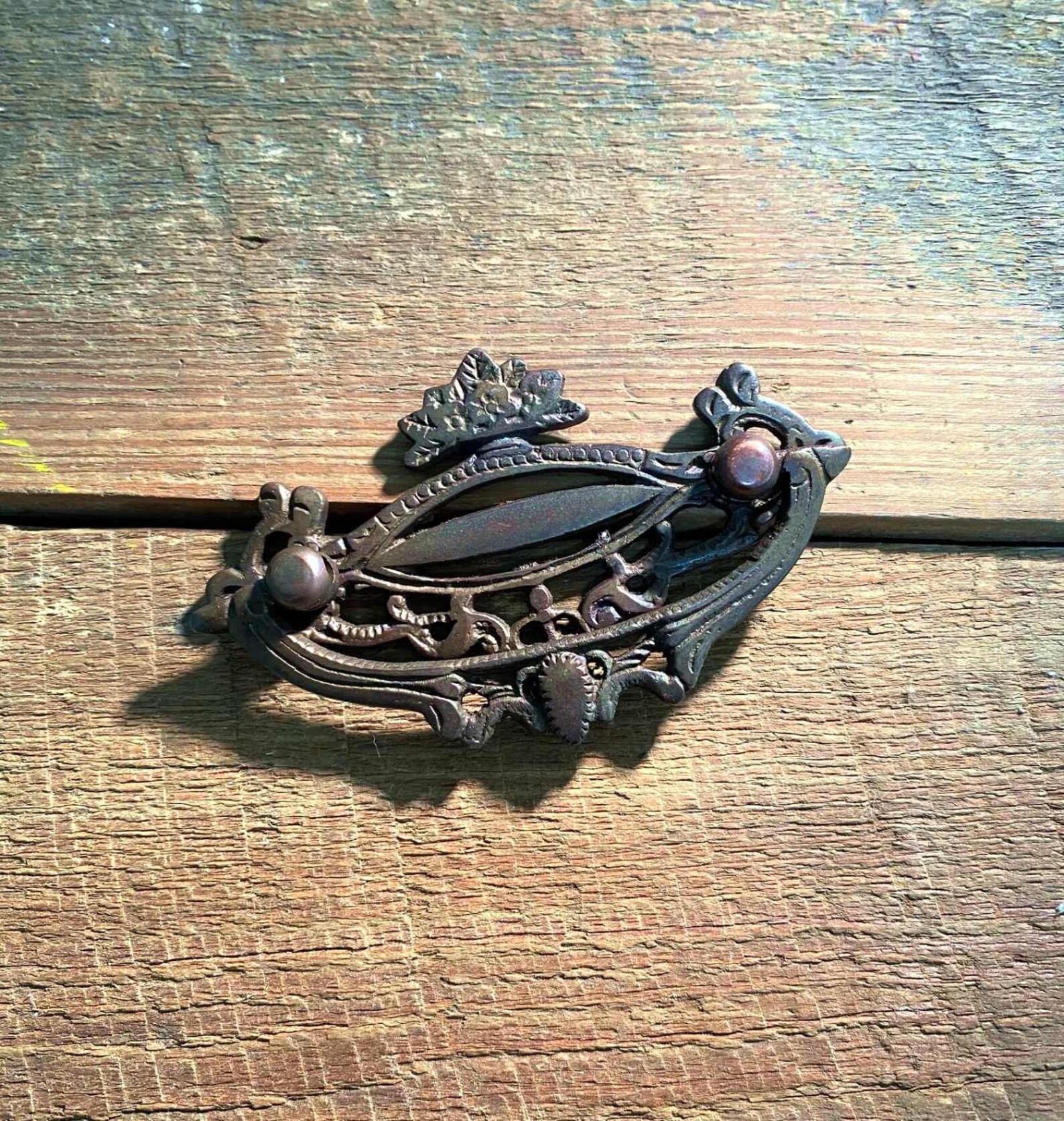 Tirón de gabinete de bronce para cómoda cajón viejo estilo art | Etsy