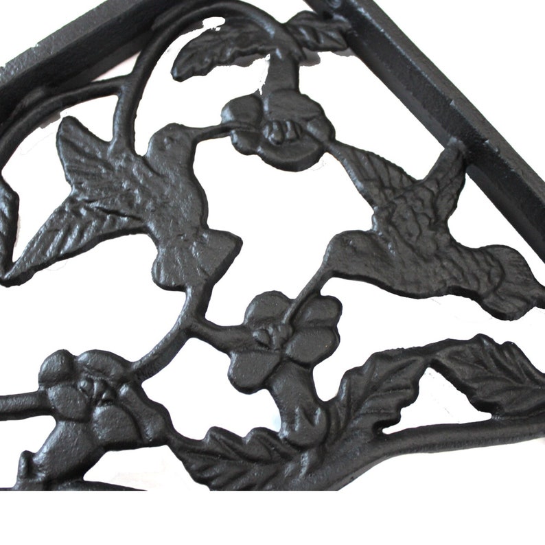 Cast Iron Hummingbird Shelf Brackets Bronze Finish sold as Pair 2pcs