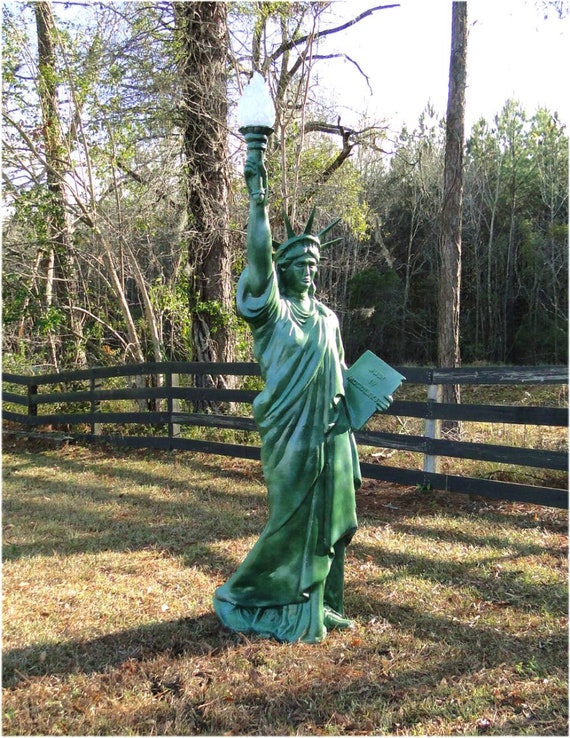 Metal Statue of Liberty 7 Foot Sculpture Lighted Electrified Etsy