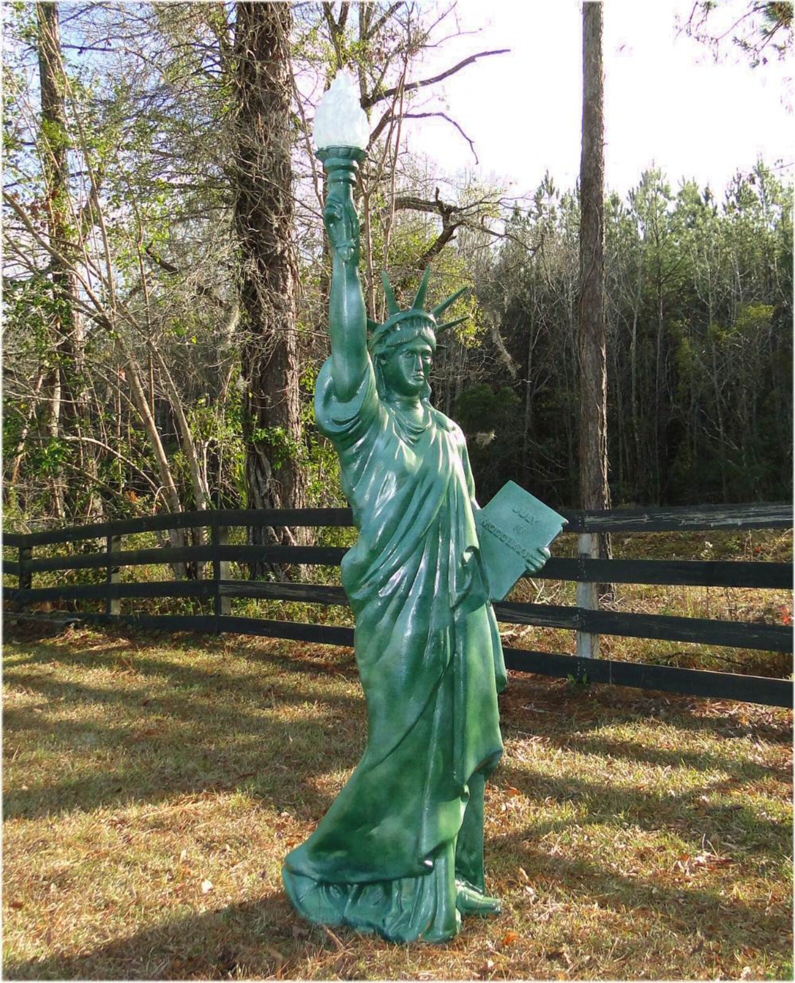 Metal Statue of Liberty 7 Foot Sculpture Lighted Electrified Etsy