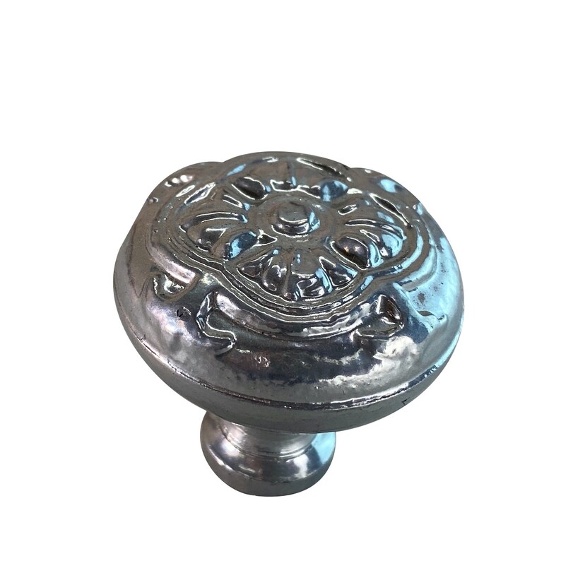Cast Iron Knobs Thick With Blooming Design Choose Etsy