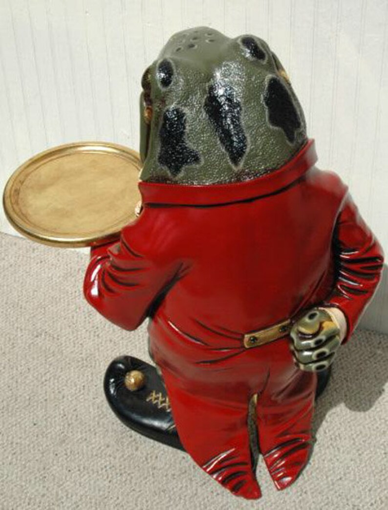 Frog Butler Statue Tray Kitchen Restaurant Bar Shop