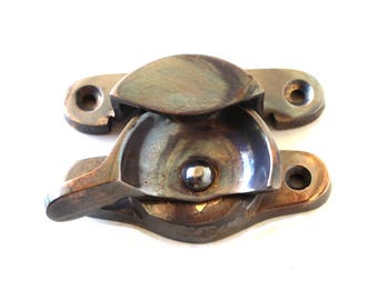 Brass Window Sash Lock Fastener with Smooth Finish Stunning DARKENED