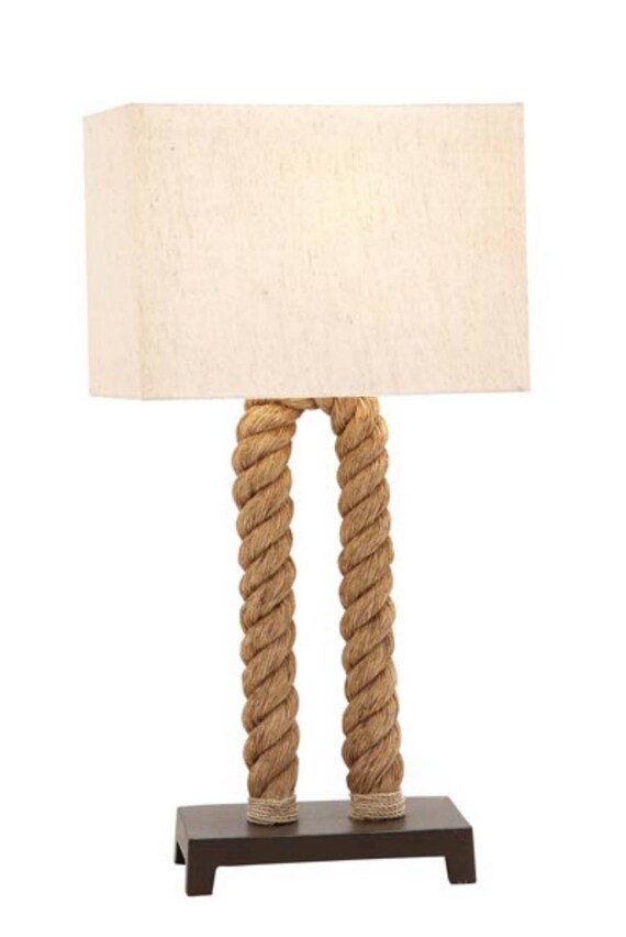 Nautical Rope Table Lamp Light Fixture For End Or Side Image 0