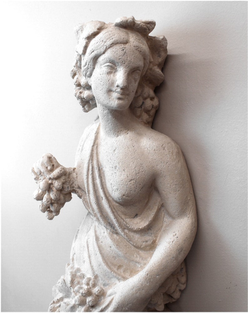 Roman or Greek Goddess Wall Mounted Sculpture Statue Art w image 0