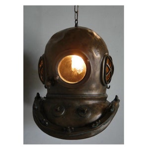 Bronze Mark V Divers Helmet Pendant Light