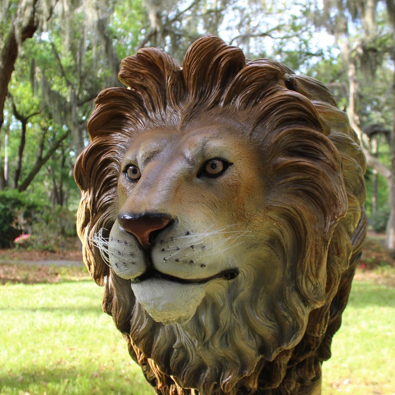 Life Size Lion King Statue Life Size Sculpture Zoo Animal | Etsy