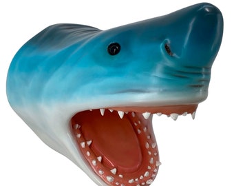 Zeckos Great White Shark Head Wall Mount Trophy Sculpture Zeckos Great White Shark Head Wall Mount Trophy Sculpture