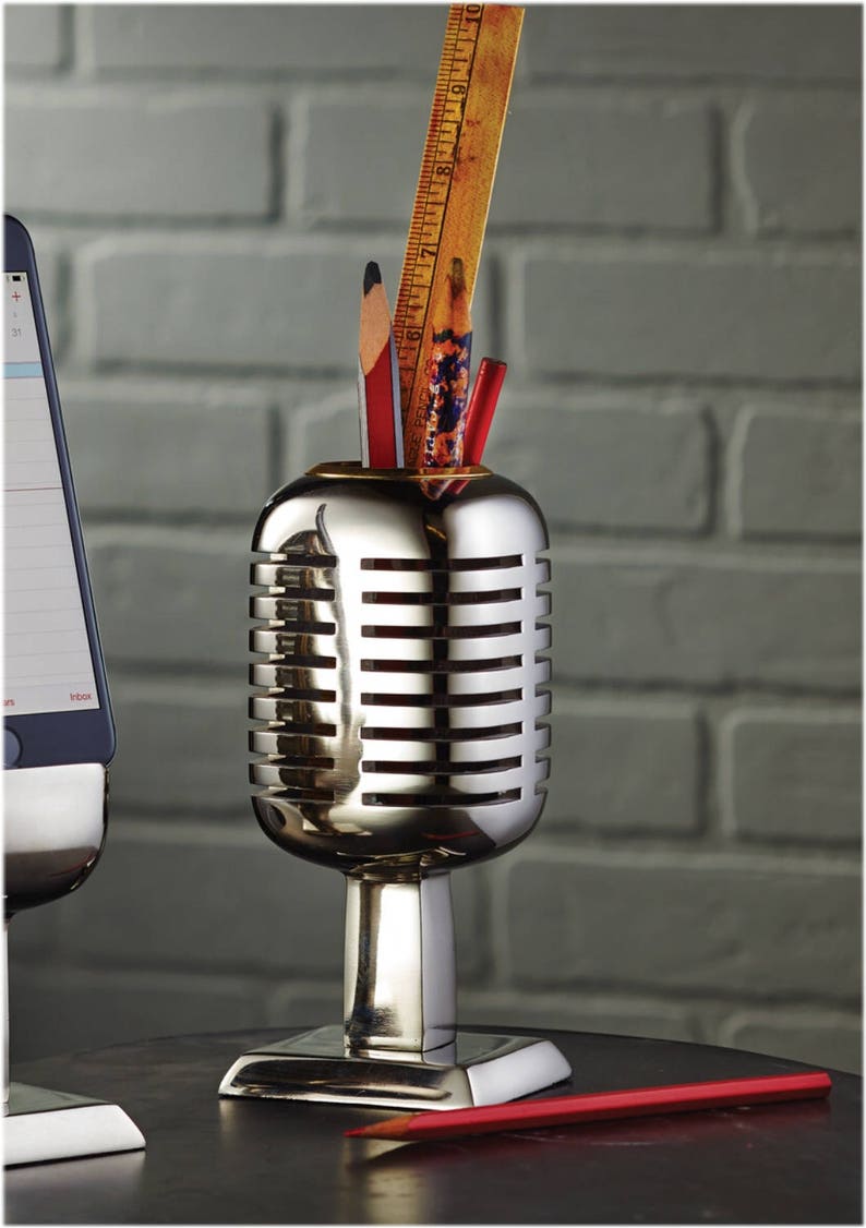 Retro Microphone Pencil Holder Style From the 1940's Great Etsy