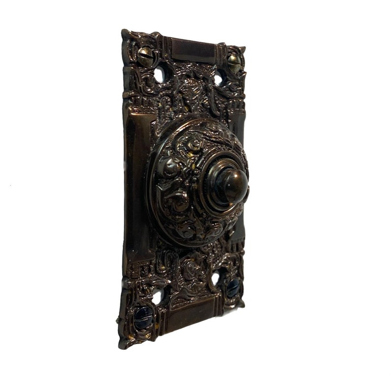 Vintage Door Bell Push Button Bronze Victorian Replica Etsy