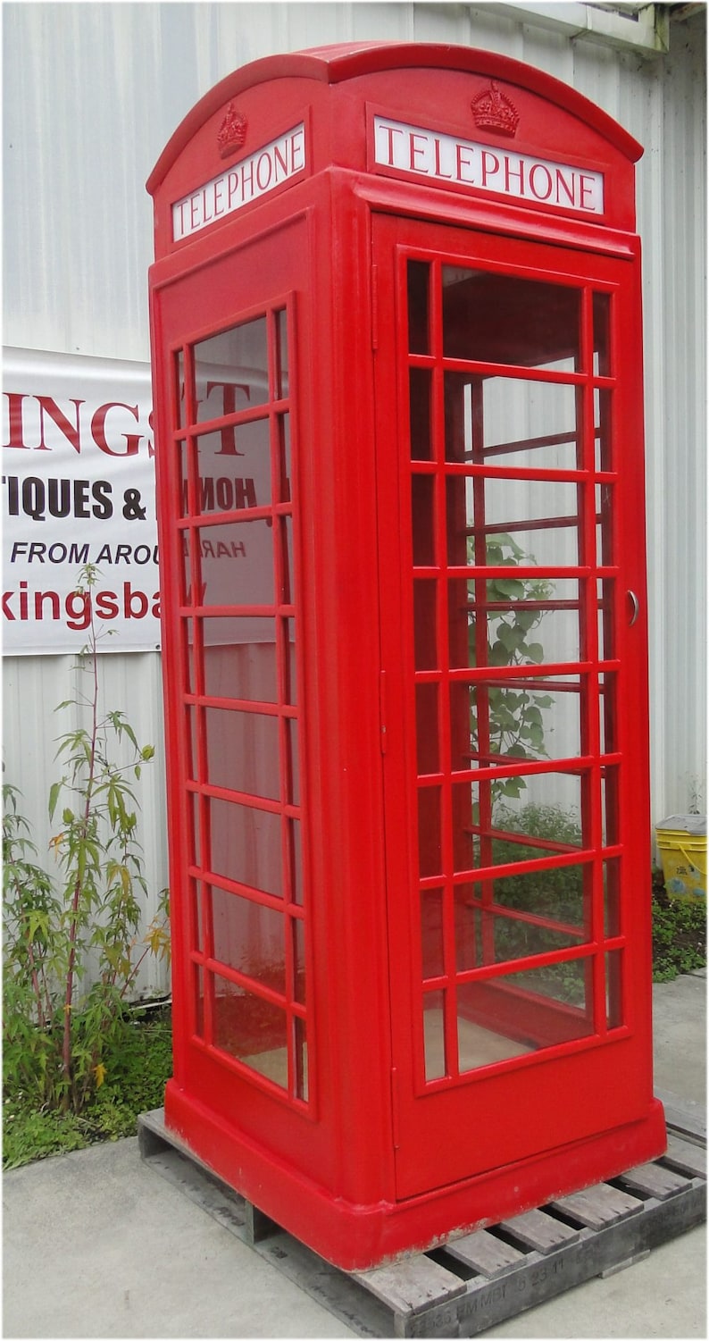 Red British Phone Box No Rust Aluminum Telephone Booth English Etsy