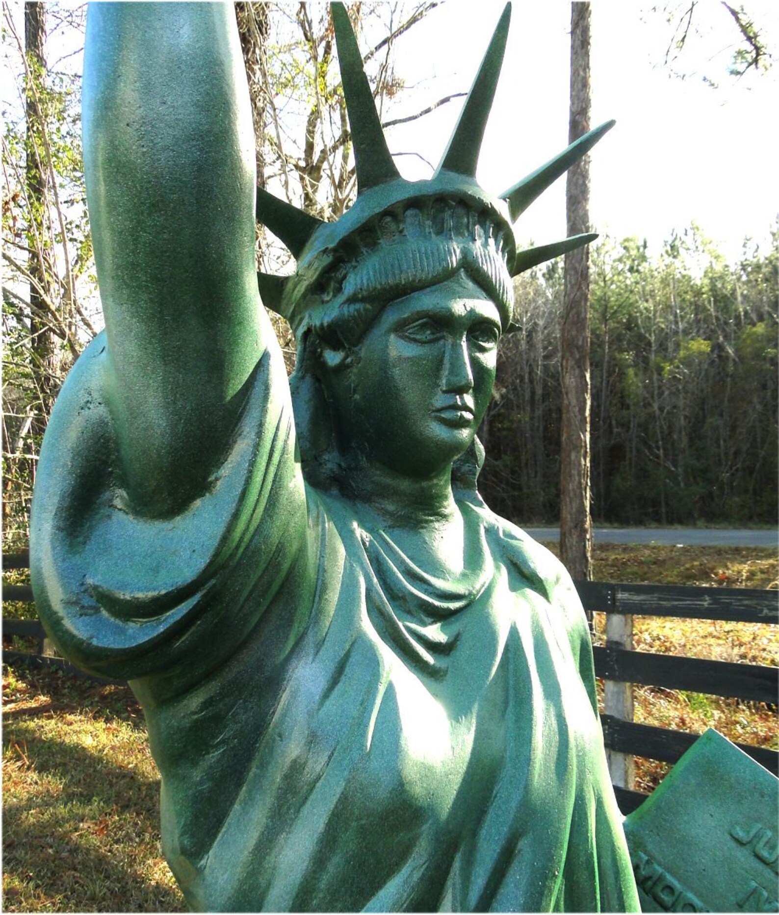 Metal Statue of Liberty 7 Foot Sculpture Lighted Electrified Etsy