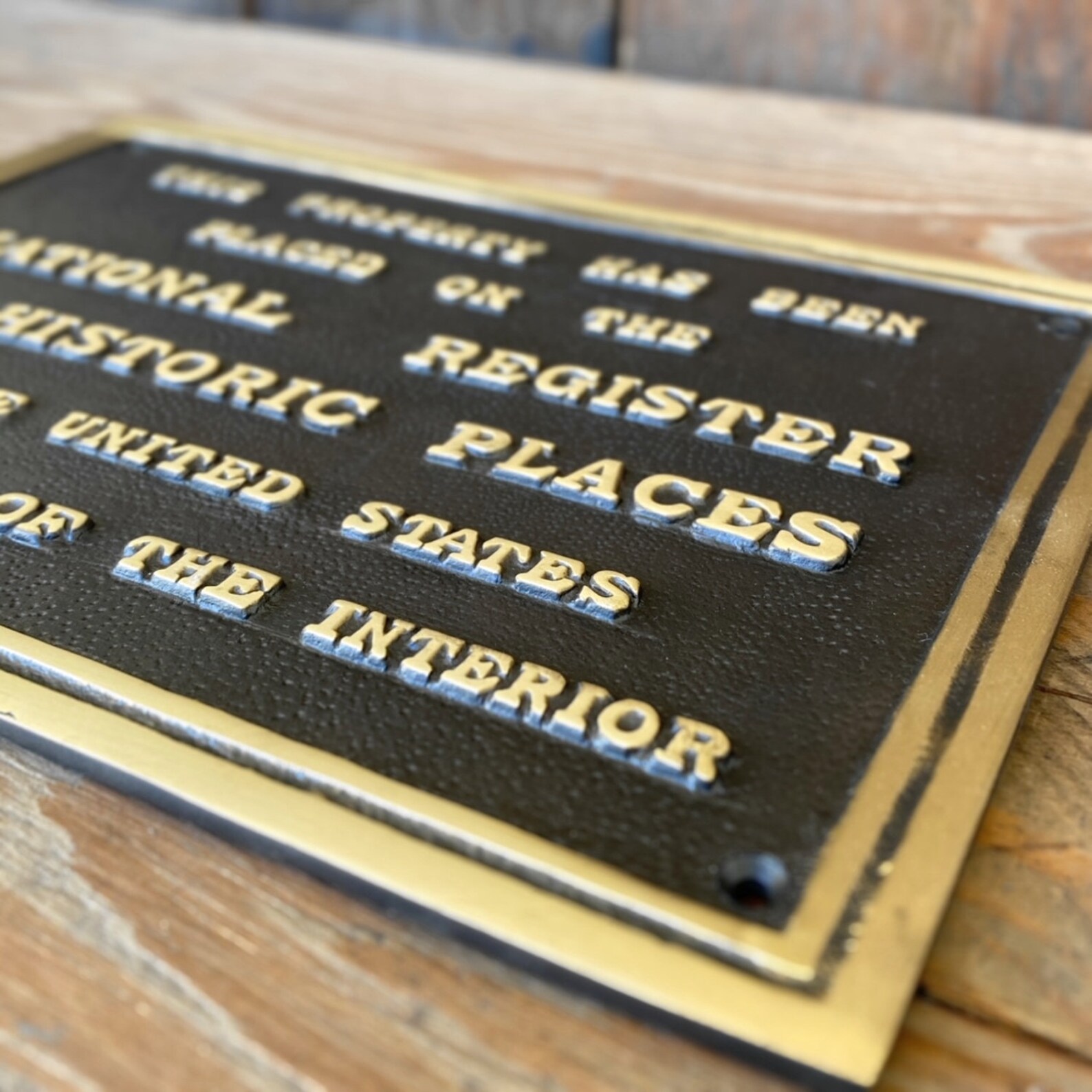 National Register of Historic Places Wall Plaque Solid Brass Etsy