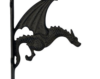 Winged Dragon Cast Iron Shelf Bracket Pair