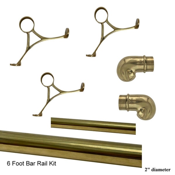 Brass Foot Rail Etsy