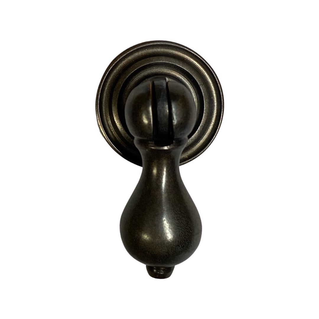 2 Tear Drop Pull in Bronze Etsy