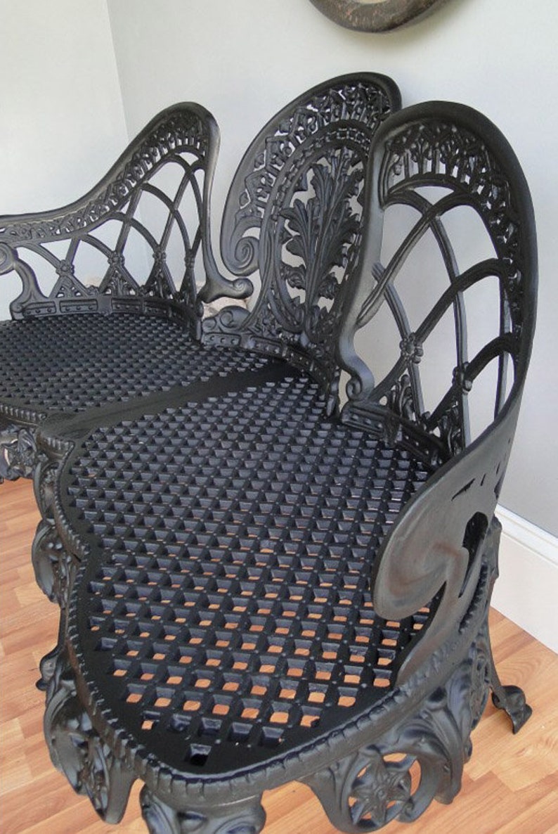 English Garden Bench Furniture Victorian Old Style Seat No Etsy