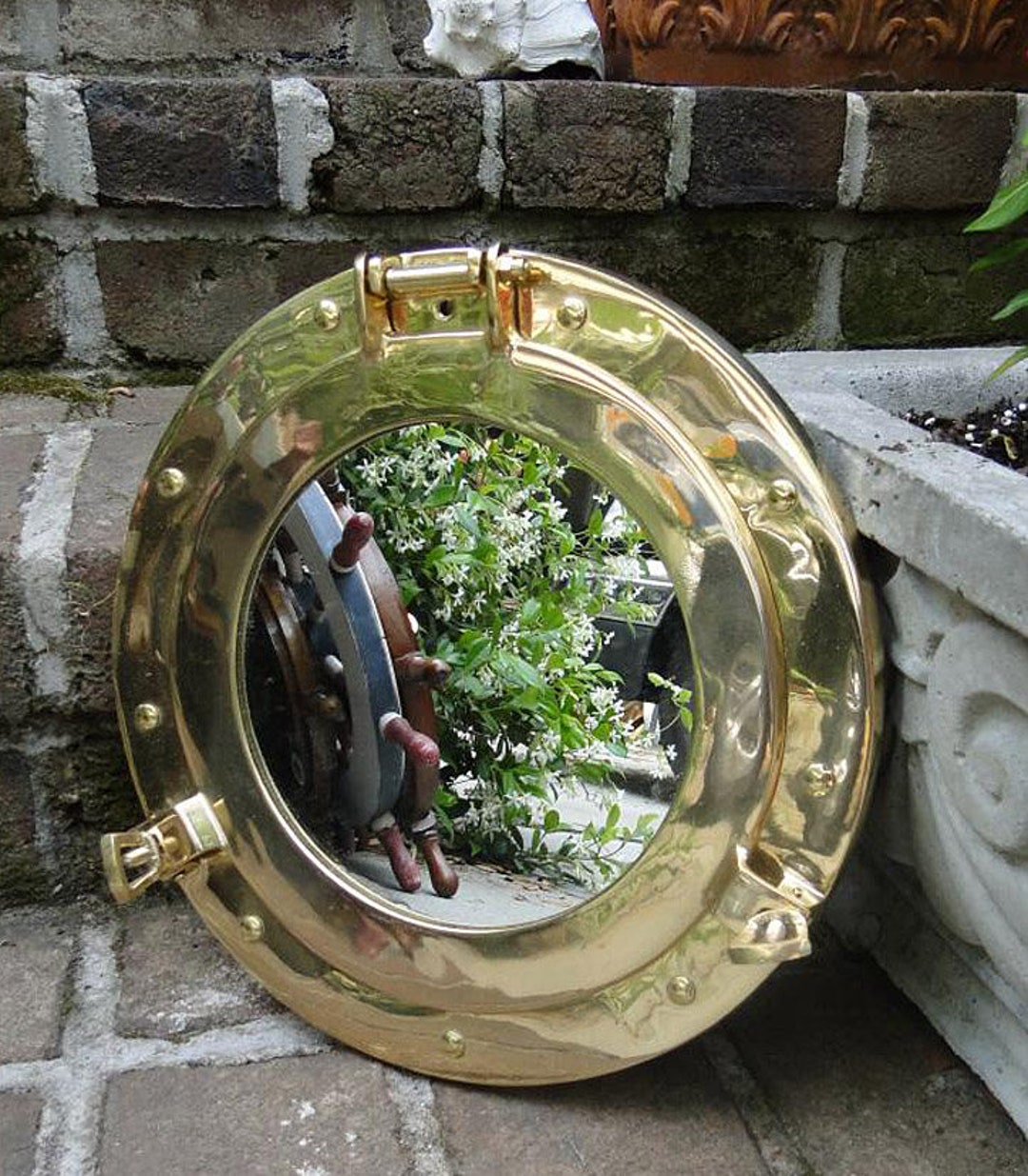 Nautical Port Hole Mirror in Solid Cast Brass 11 Inches Etsy