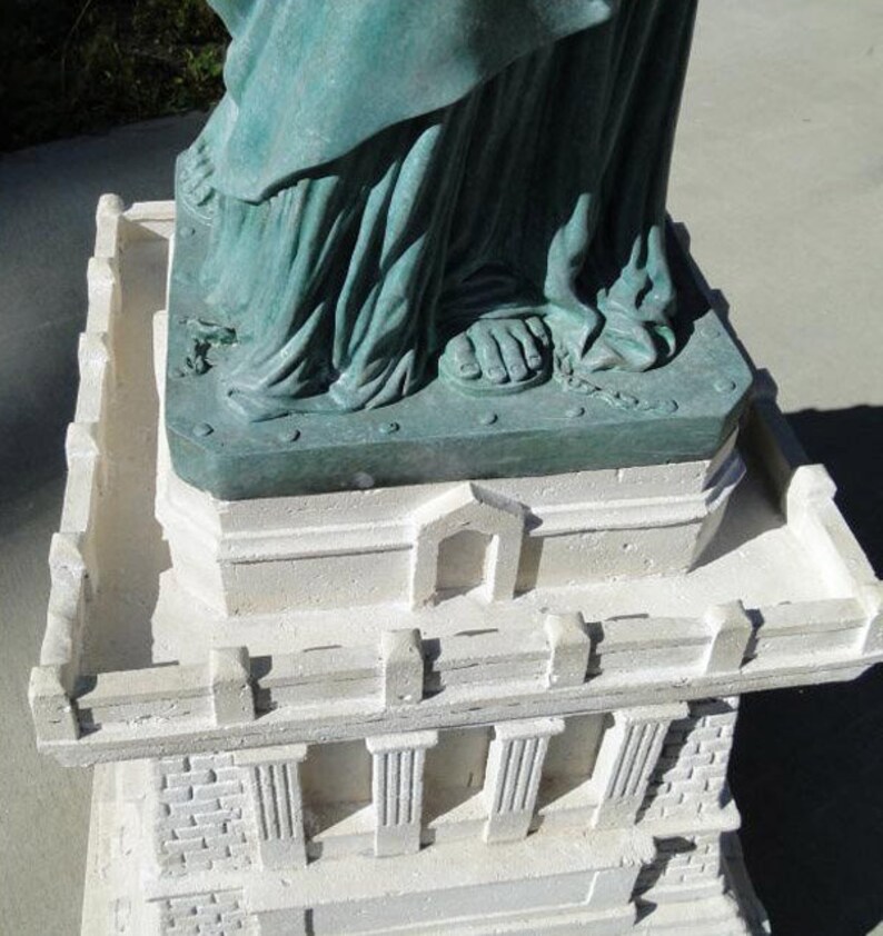 Statue of Liberty Sculpture w Tiffany Green Finish Faux Stone Etsy
