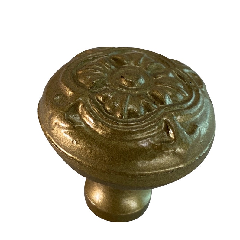Cast Iron Knobs Thick With Blooming Design Choose Etsy