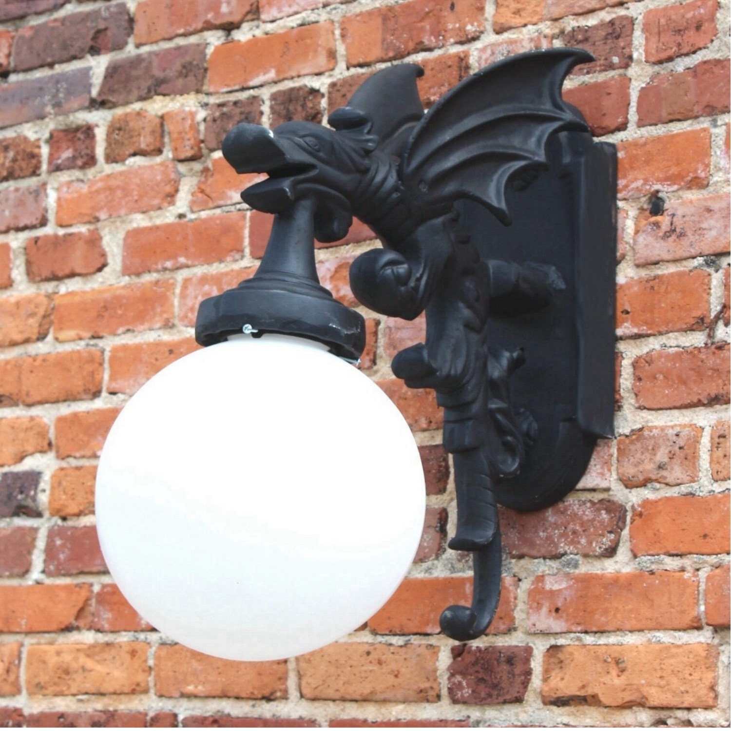 Gargoyle Dragon Wall Sconce Wings Griffin Use in or Outdoor Etsy