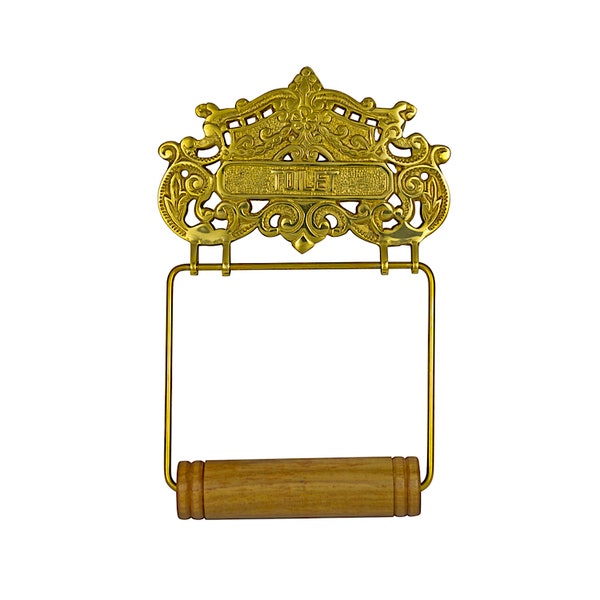 Wall Mounted French Victorian Style Brass Toilet Paper Holder