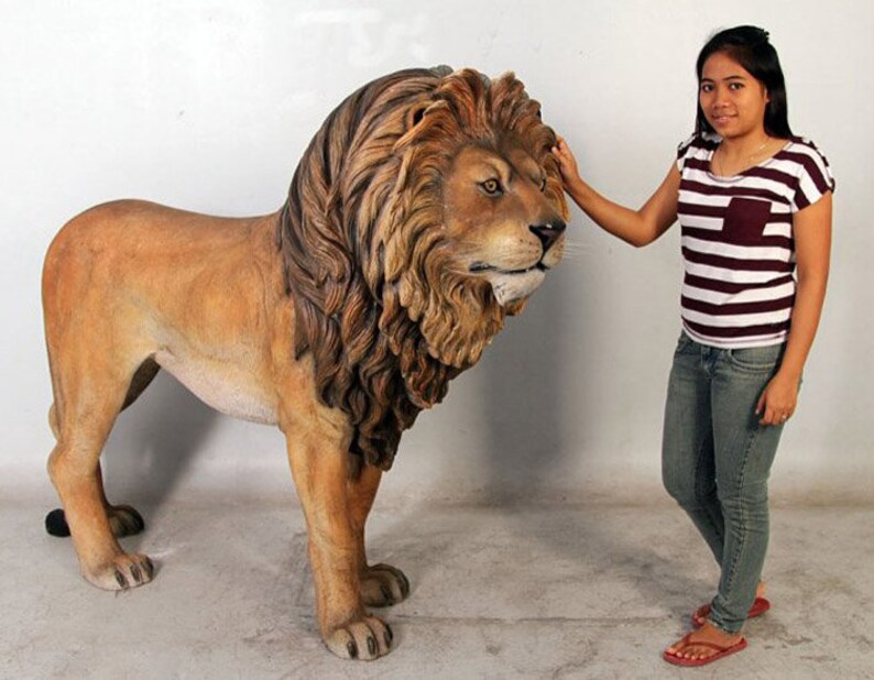 Life Size Lion King Statue Life Size Sculpture Zoo Animal Etsy
