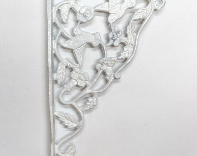 Cast Iron Shelf Bracket Hummingbird White Finish Sold as Pair 2pcs Etsy