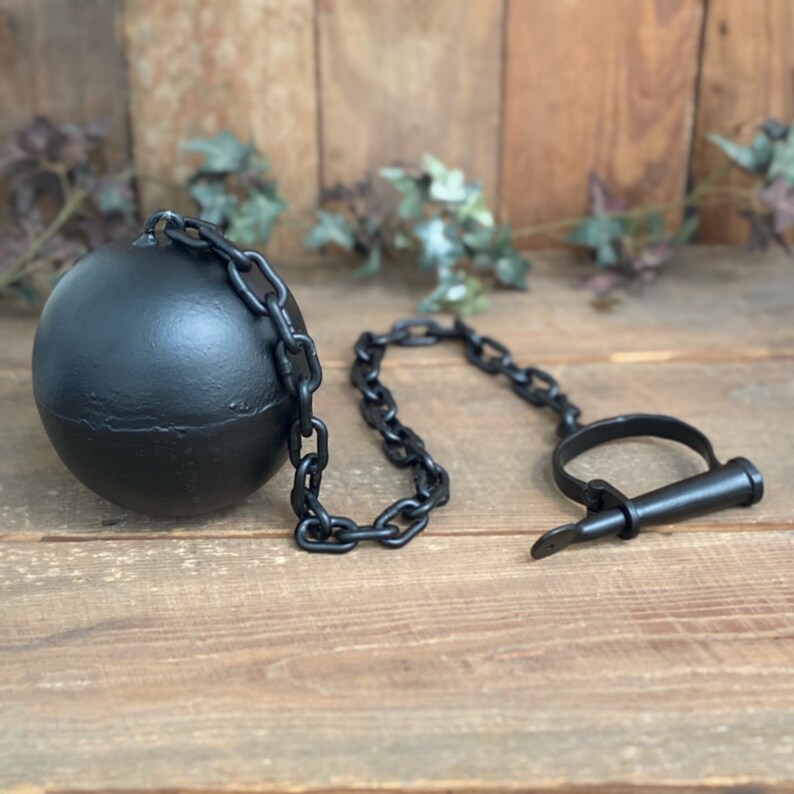 Iron Ball and Chain Jail Cell or Gang Gift Etsy Canada