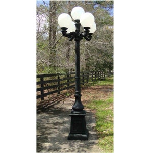 9.5 Ft 5 Arm Victorian Pole Light for Commercial or Residential