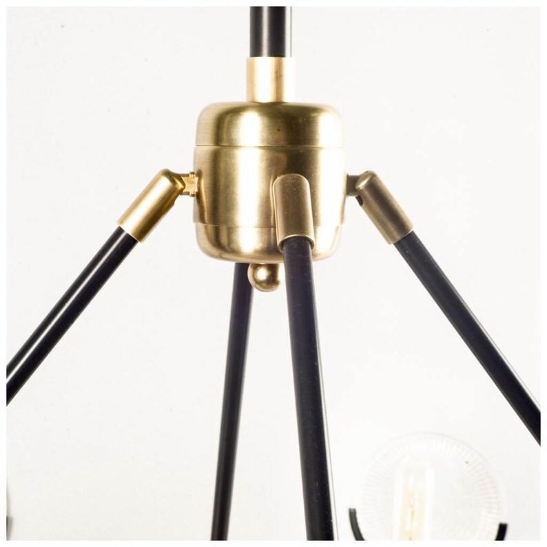 Industrial Gas Light Chandelier With Ribbed Magnify Glass Etsy