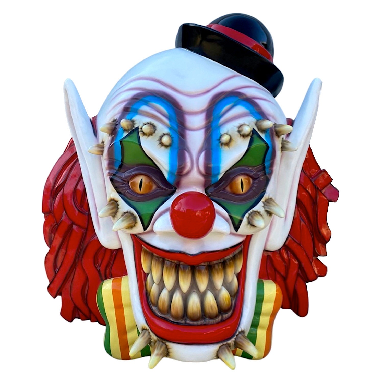 Huge Scary Carnival Devil Clown Face Wall Sculpture Halloween - Etsy Italia Huge Scary Carnival Devil Clown Face Wall Sculpture Halloween - Etsy Italia
