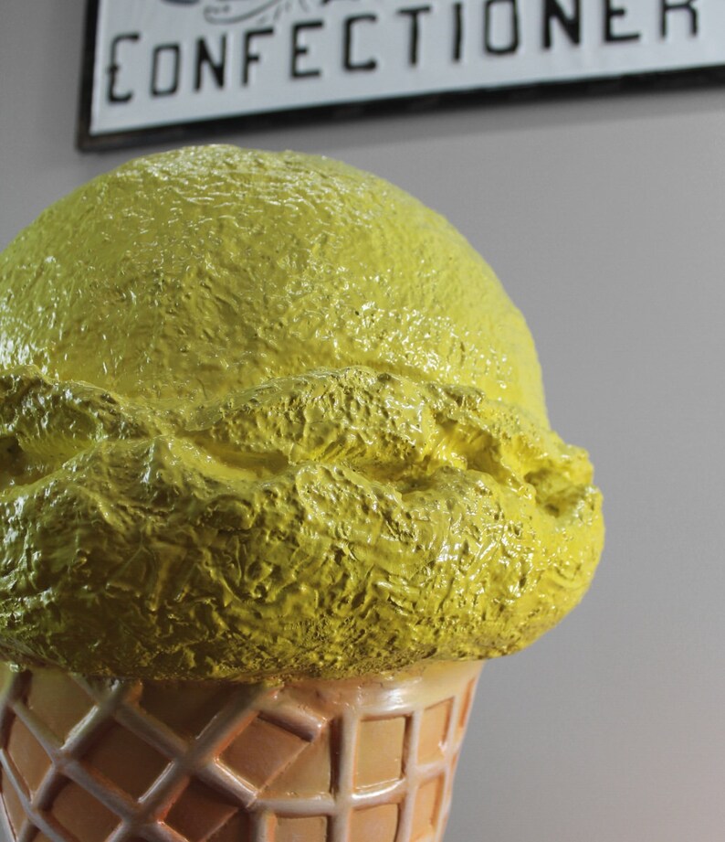 Wall Mounted Lemon Sherbet Ice Cream Cone for Advertising Etsy