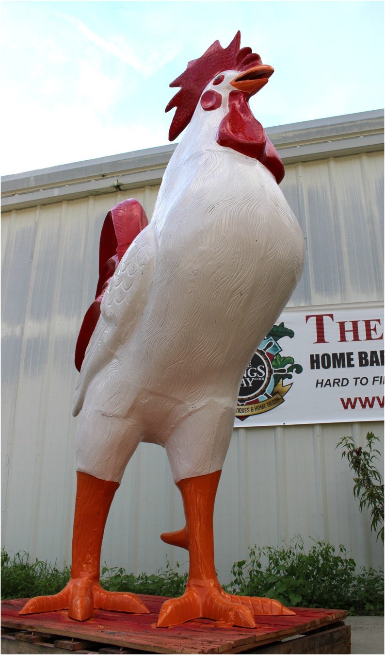 Giant Rooster Chicken Statue Restaurant Wings Sculpture Custom Etsy