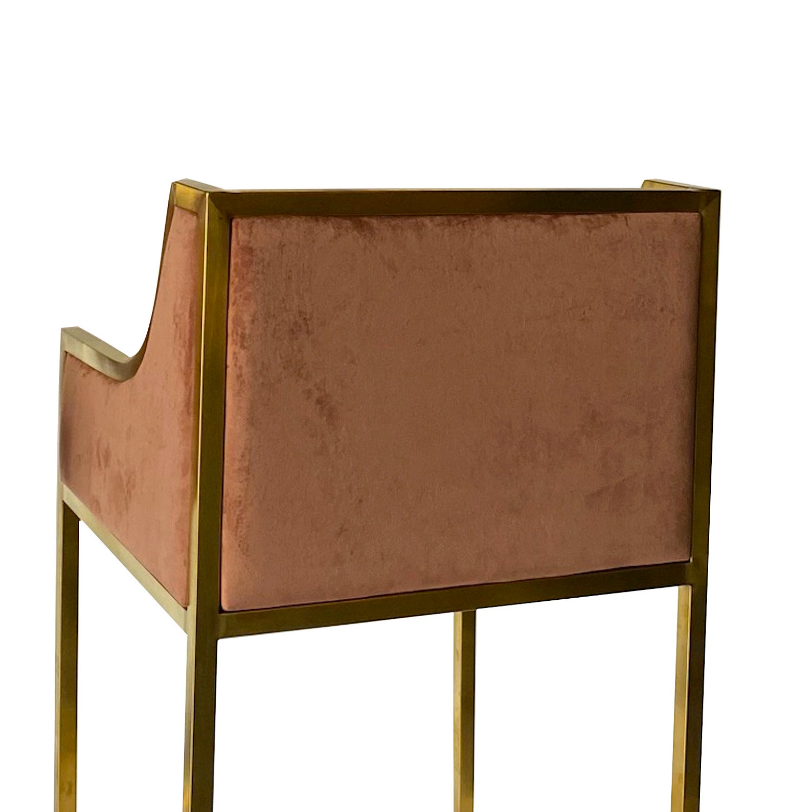 Red Blush Velvet Bar Stools Sold in Pairs Cushions With Gold Etsy