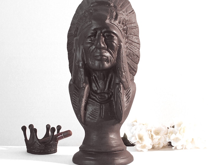 Cigar Store Indian Bust in Bronze Painted for Aficionados Etsy