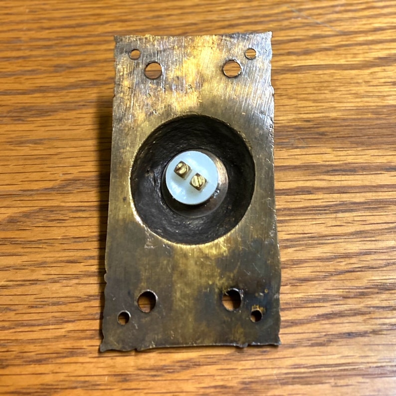 Vintage Door Bell Push Button Bronze Victorian Replica Etsy